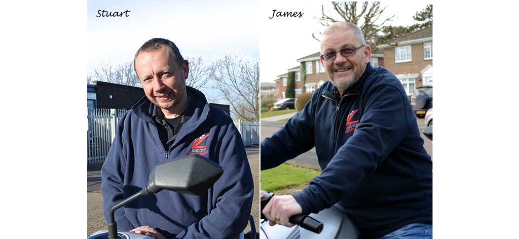 three Andover Rider Training instructors